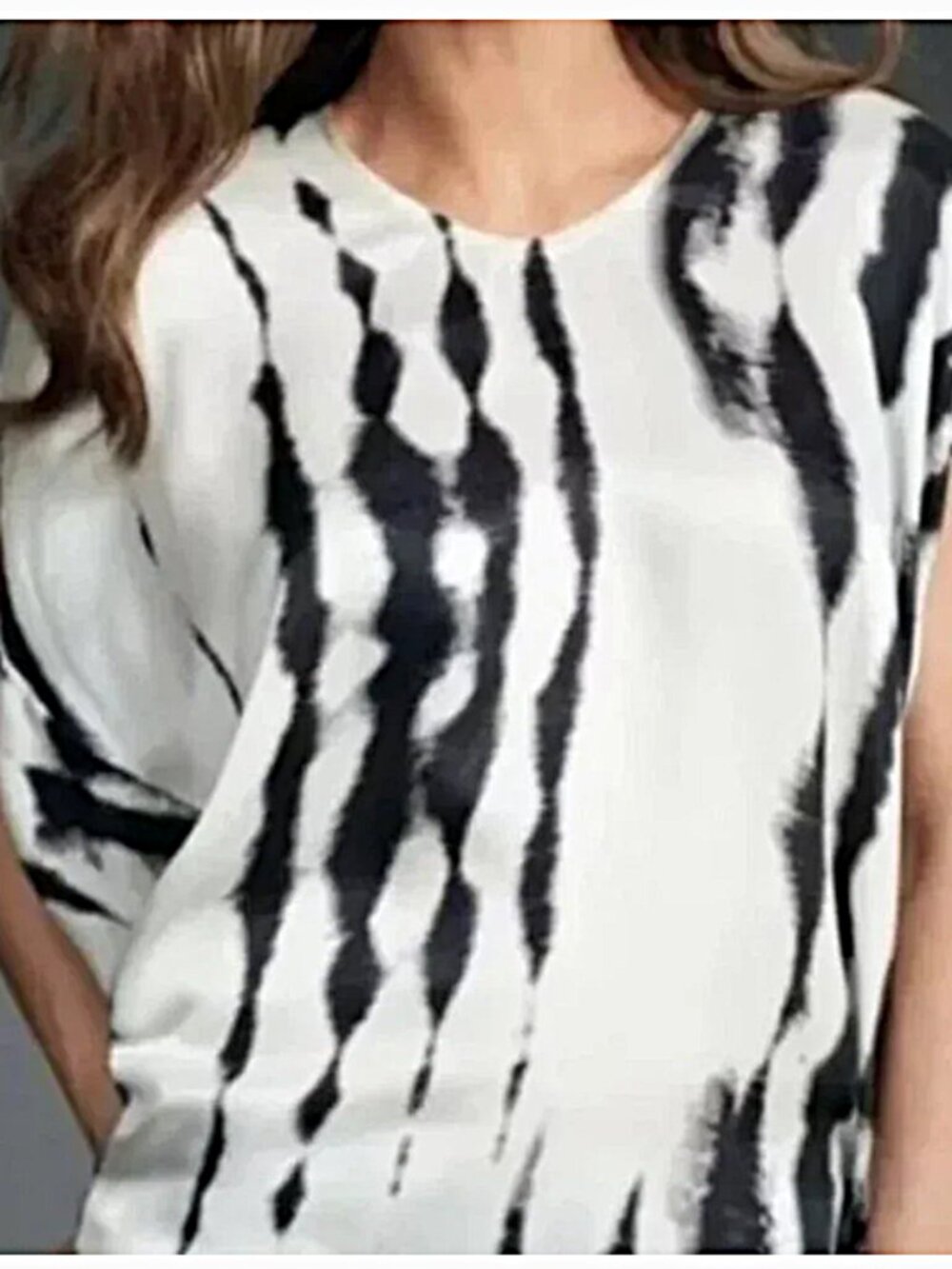 CAbi 100% Silk Cocoon Tie Dye Tunic Blouse Style 137 size XS